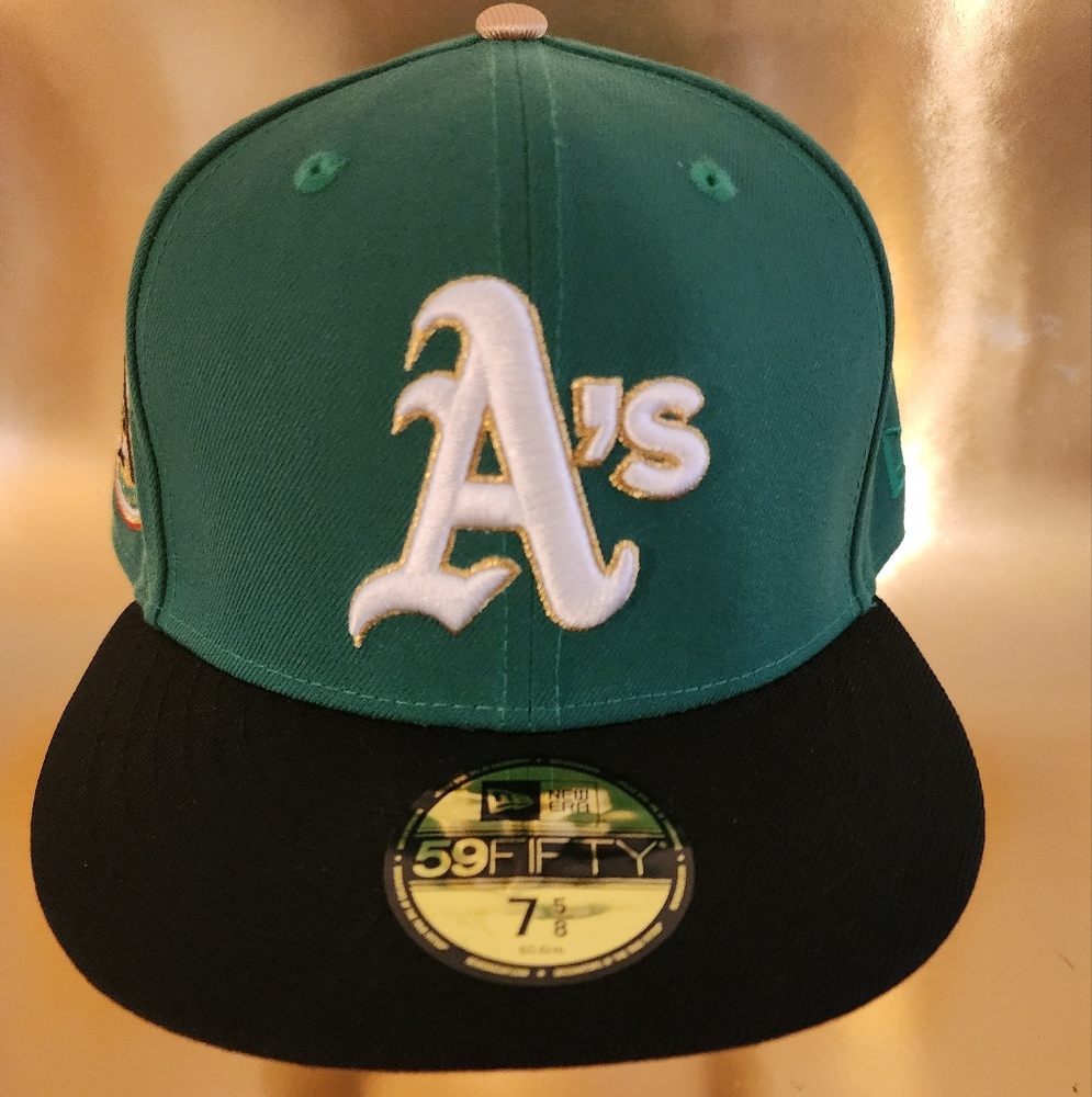 Oakland Athletics New Era MLB Lids HD Casino  2.0 59fifty Size 7 5/8 Fitted Hat